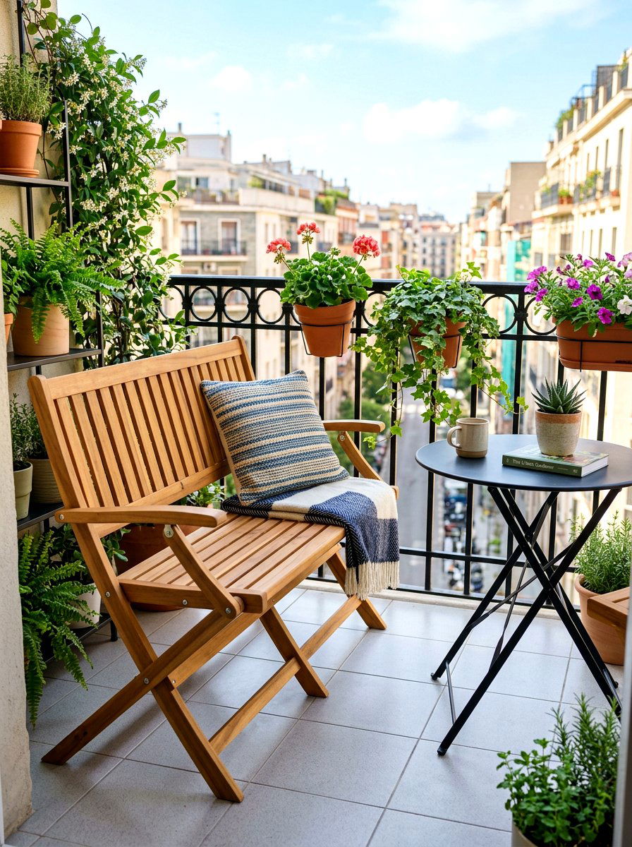 Folding Garden Bench - 30 garden bench ideas