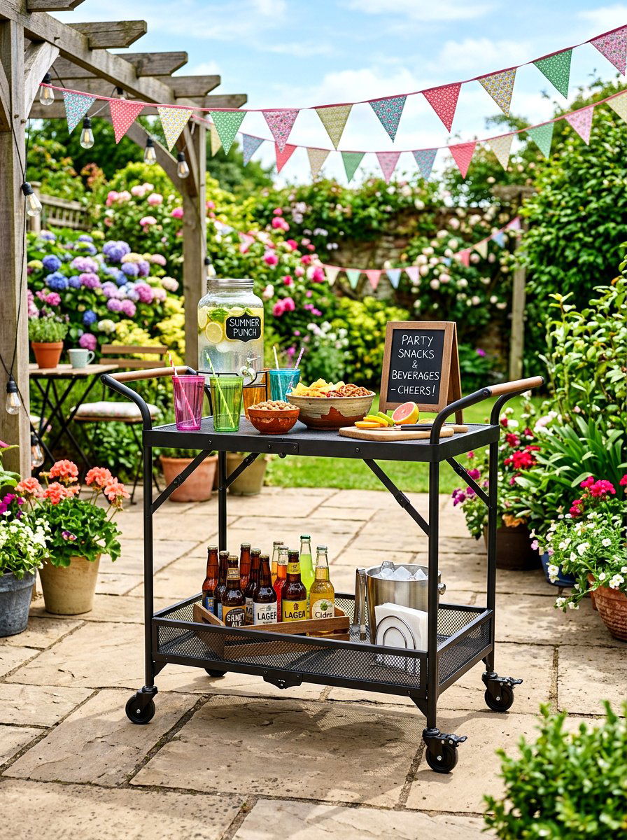 Folding Outdoor Bar Cart - 30 outdoor bar cart ideas