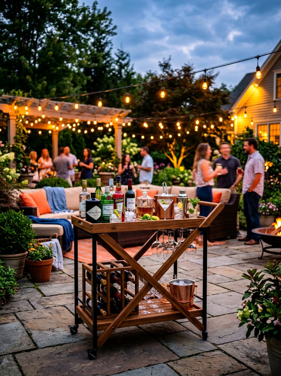 Folding Outdoor Bar Cart - 30 folding patio furniture ideas