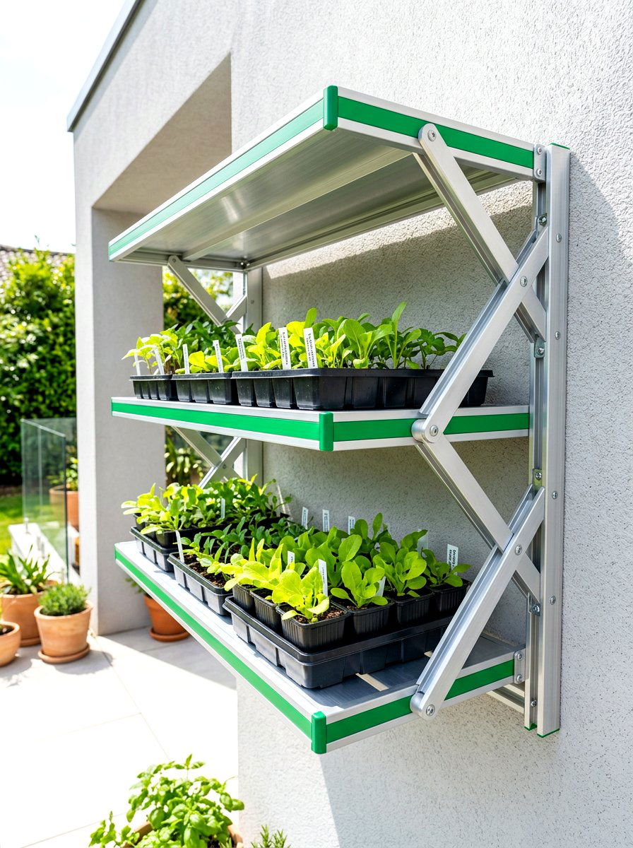 Folding Plant Shelving - 30 greenhouse shelving layout ideas