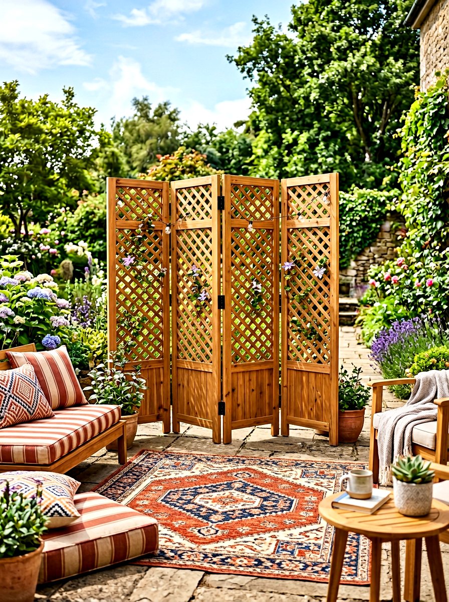 Folding Privacy Screen Trellis - 30 trellis privacy ideas