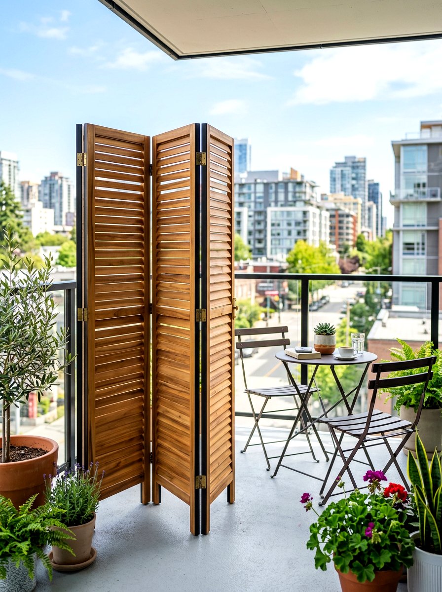 Folding Privacy Screen - 30 modern fence ideas