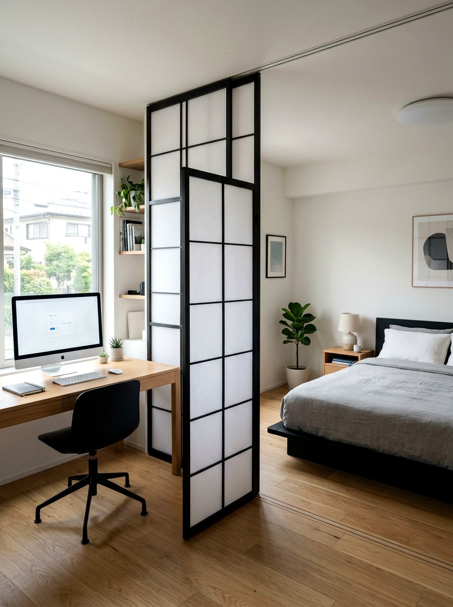 Folding Shoji Screen - 30 freestanding screen divider ideas