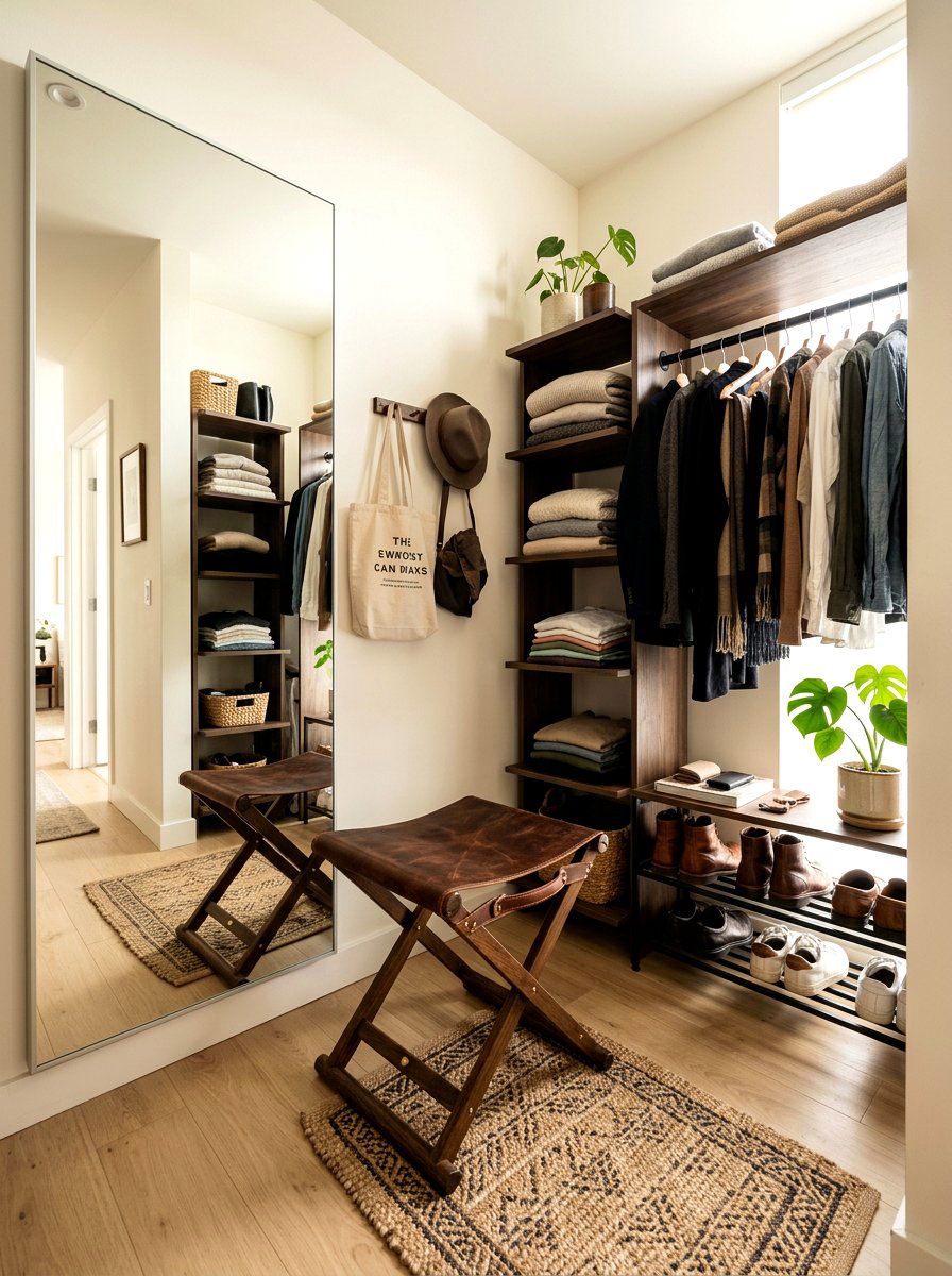 Folding Stool - 30 dressing room seating ideas