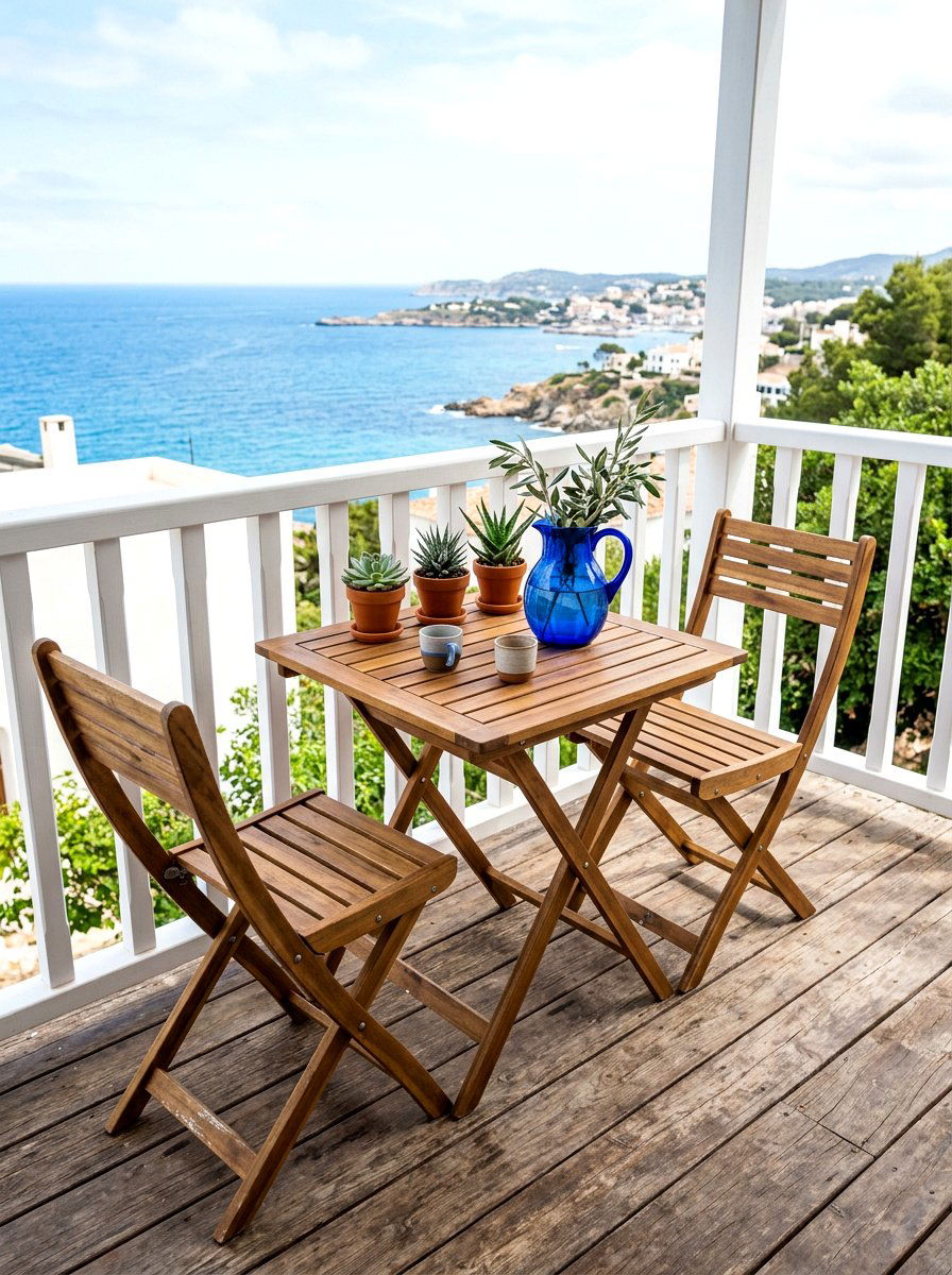 Folding Wood Furniture - 30 apartment patio ideas
