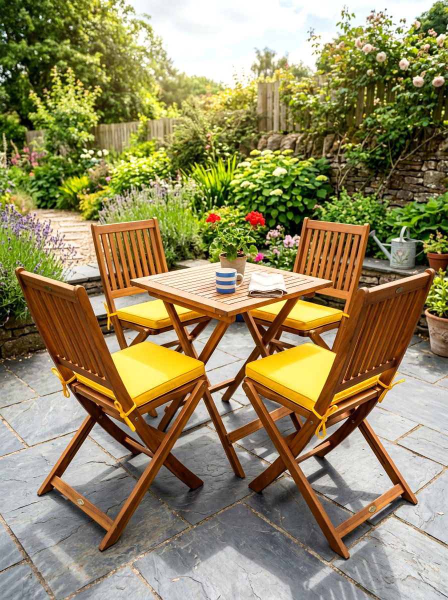 Folding Wooden Chairs - 30 terrace seating ideas