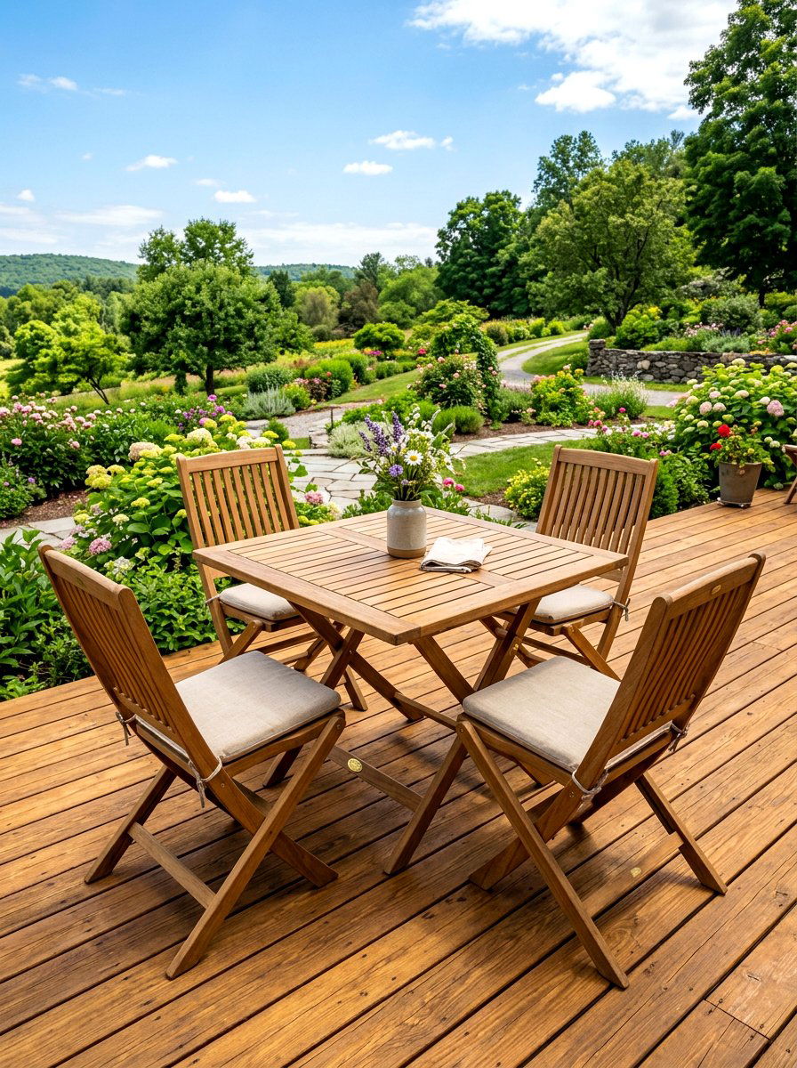 Folding Wooden Deck Table - 30 folding patio furniture ideas