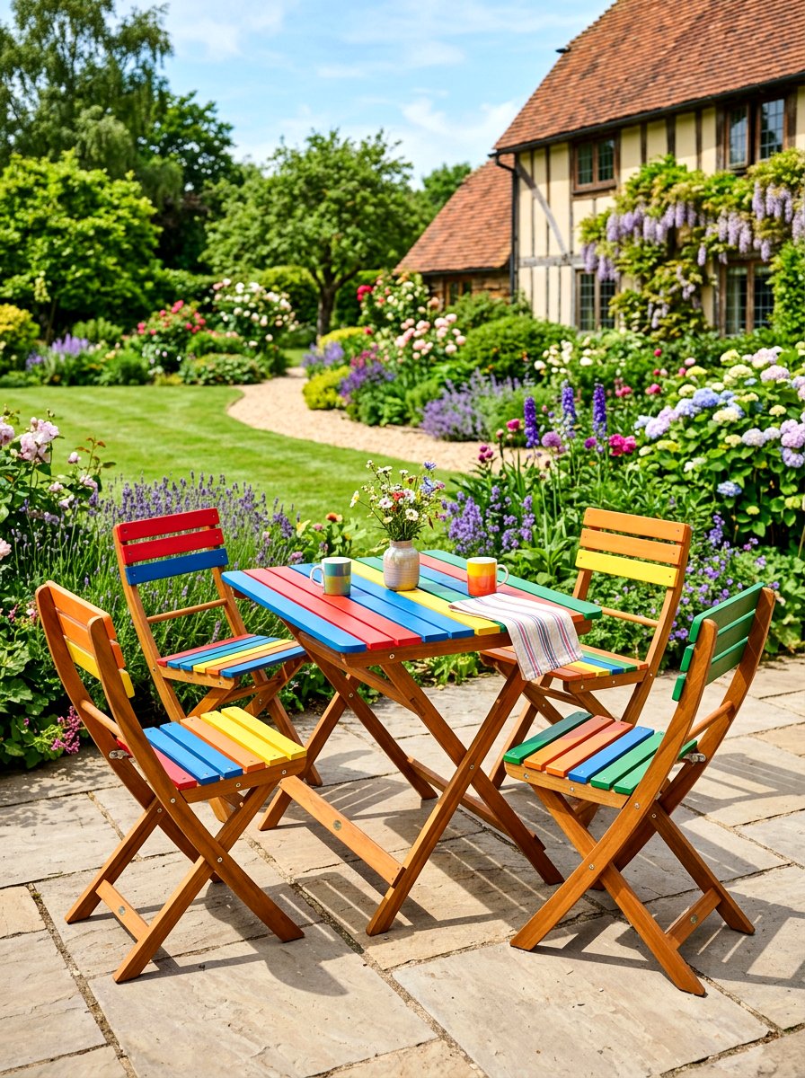 Folding furniture - 30 city backyard garden ideas