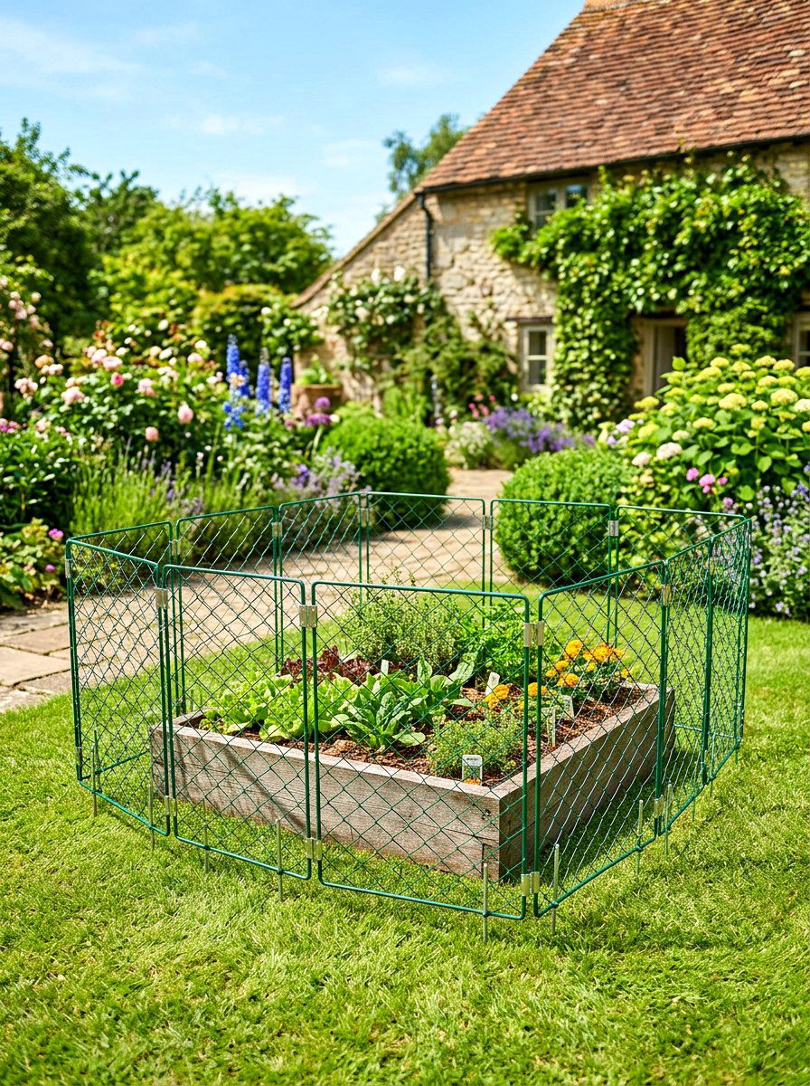 Folding wire garden fence - 30 vegetable garden fence ideas