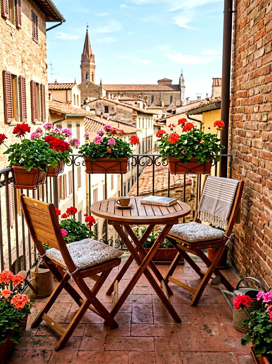 Folding wooden bistro set - 30 wooden patio furniture ideas