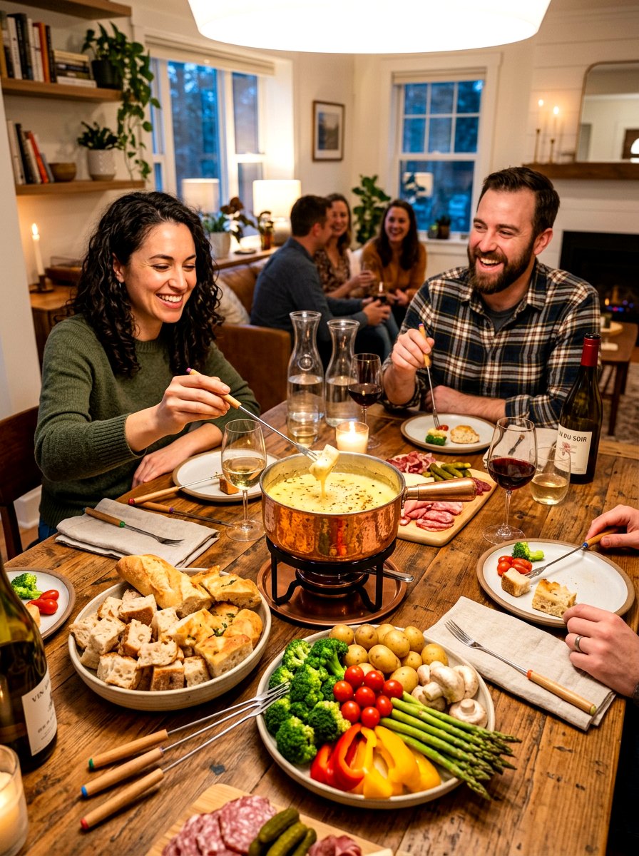 Fondue Party Table - 30 intimate hosting ideas