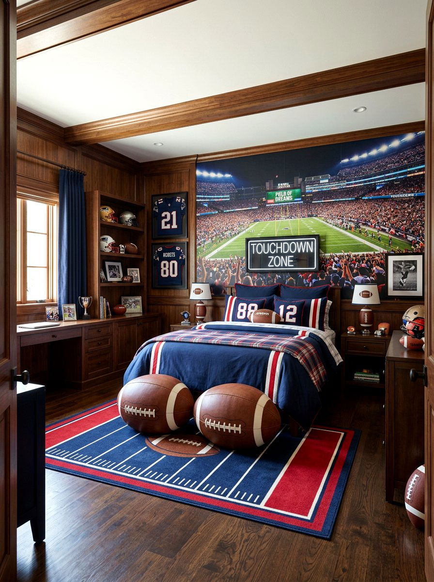 Football Bedroom - 30 sports bedroom ideas