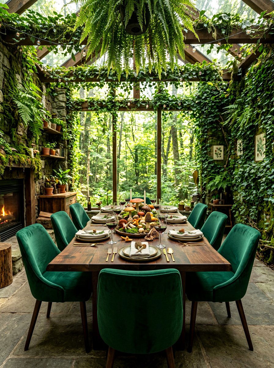 Forest Core Dining Room - 30 mushroom dining room ideas
