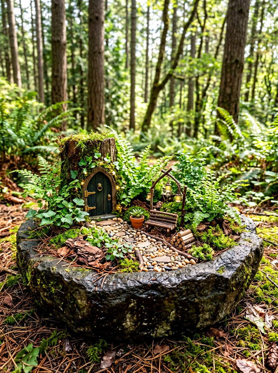 Forest Floor Fairy Garden - 30 miniature fairy garden ideas