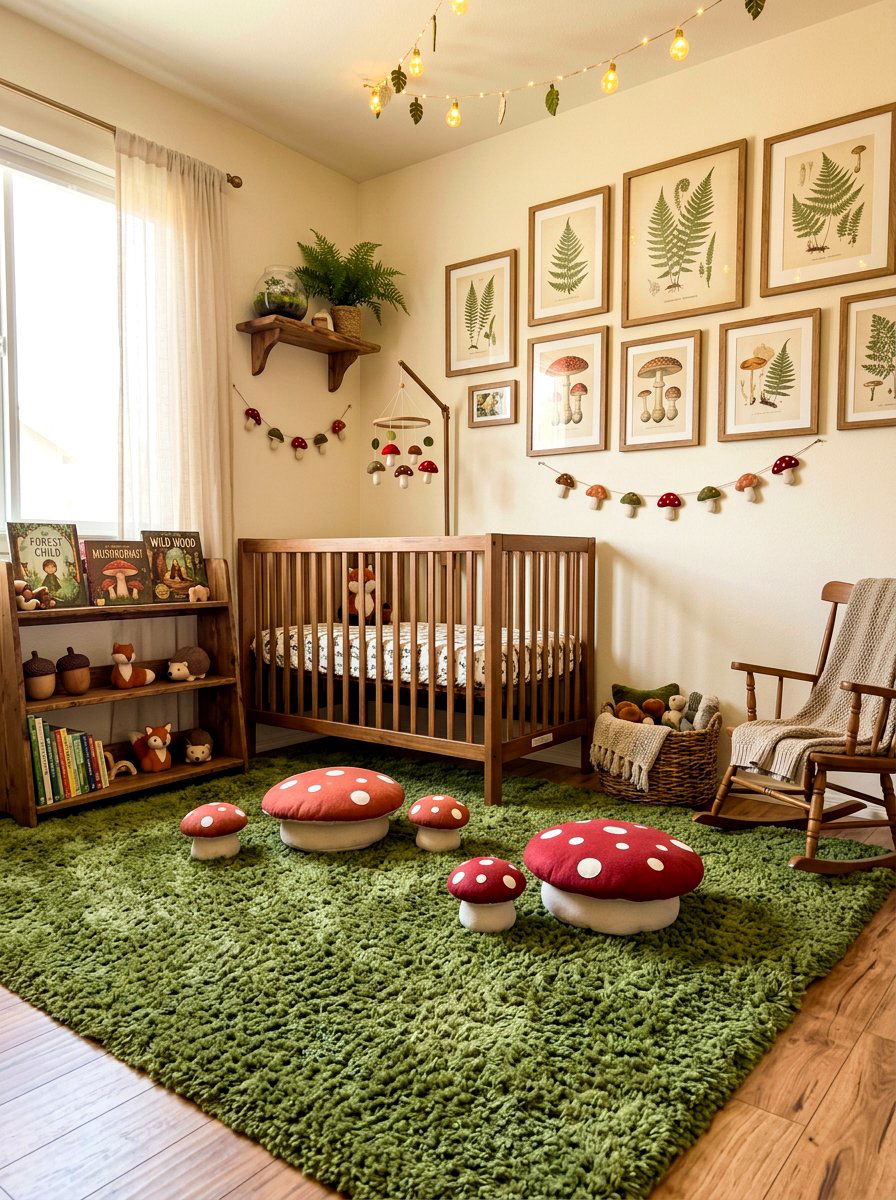 Forest Floor Mushroom Nursery - 30 mushroom nursery ideas