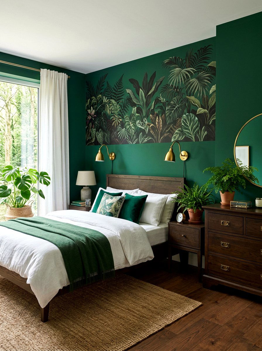 Forest Green Bedroom - 30 dark academia bedroom ideas