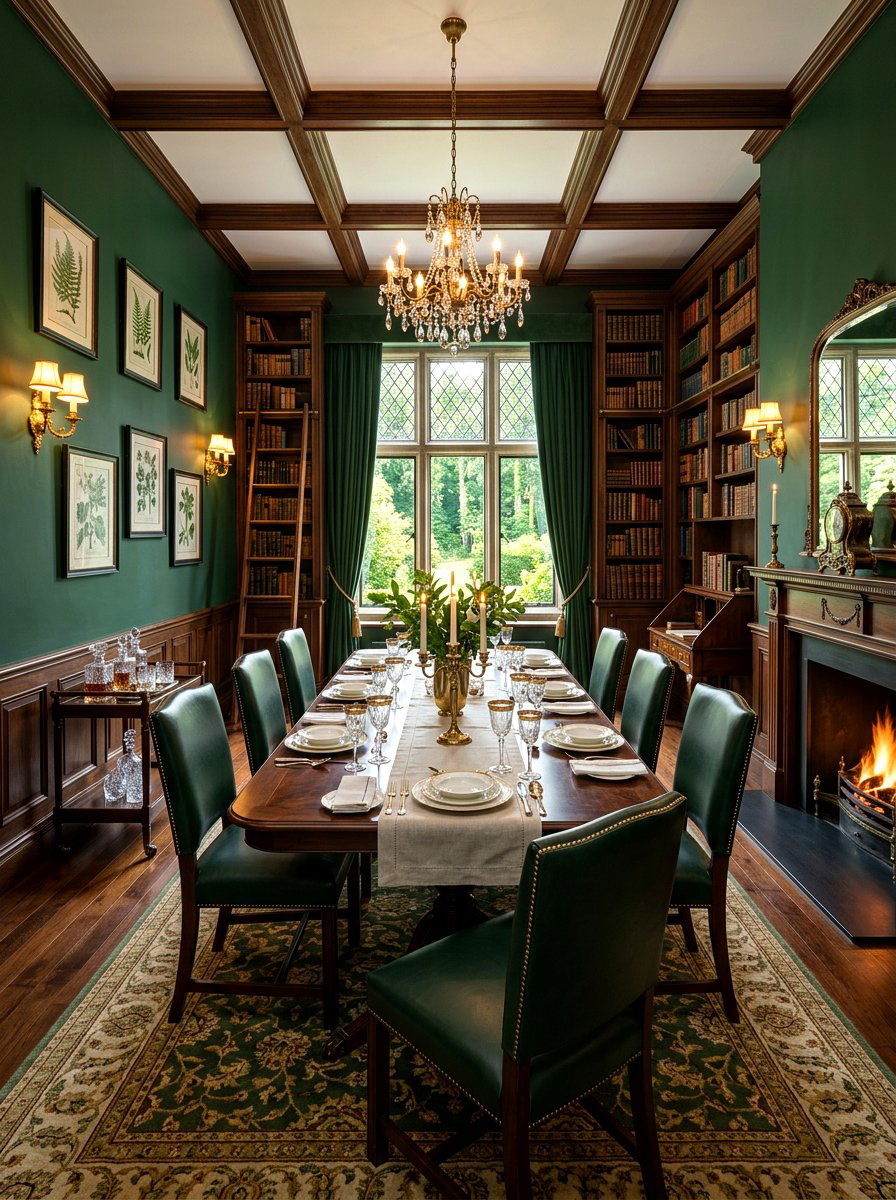 Forest Green Dining Room - 30 dining room color ideas
