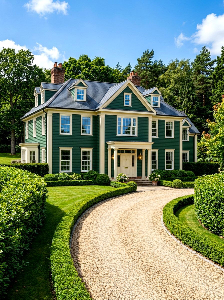 Forest Green House Exterior - 30 exterior paint color ideas