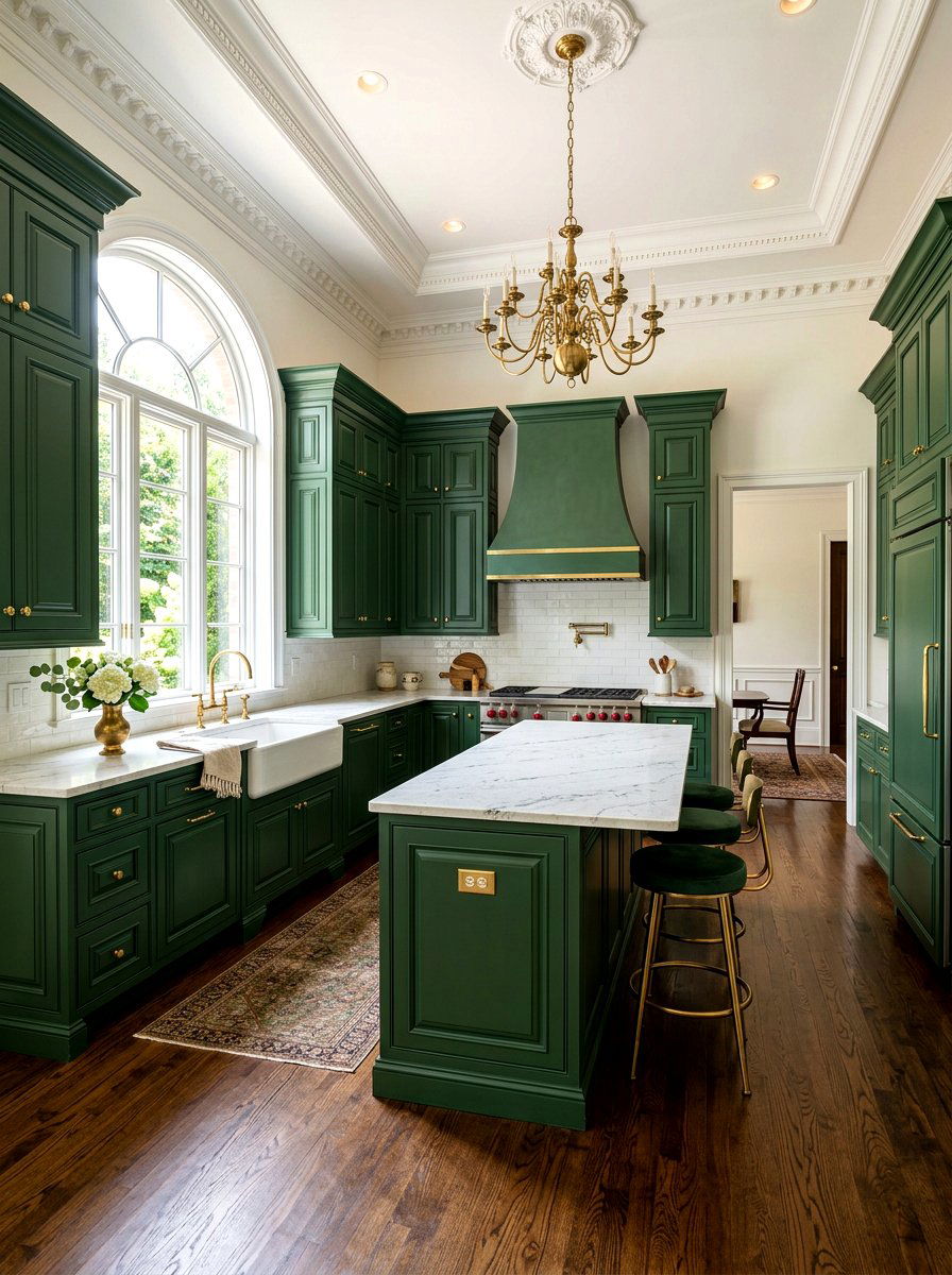 Forest Green Kitchen Cabinets - 30 painted kitchen cabinet ideas