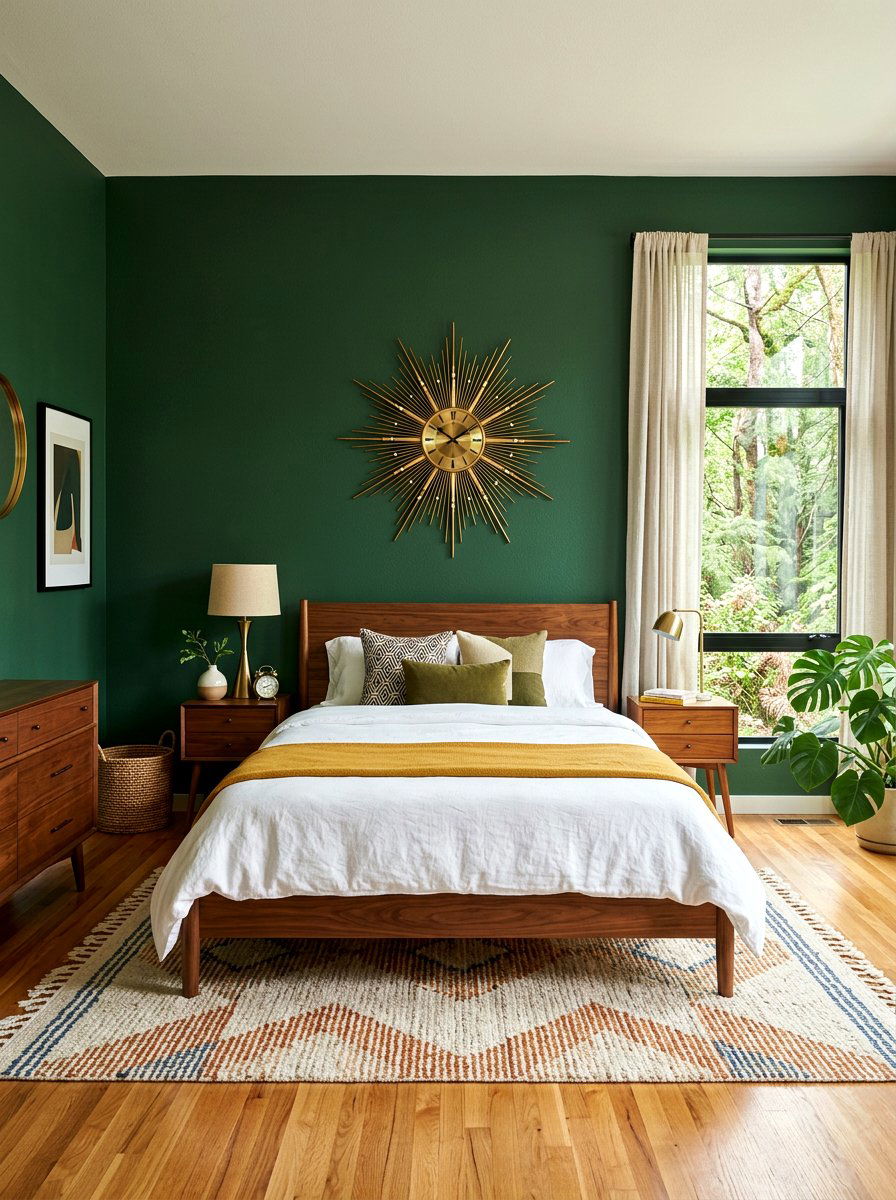 Forest Green Mid Century Modern - 30 forest green bedroom ideas