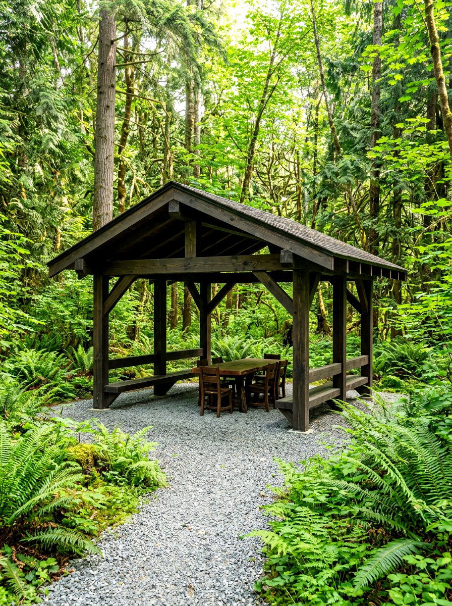 Forest Pavilion - 30 rustic gazebo ideas