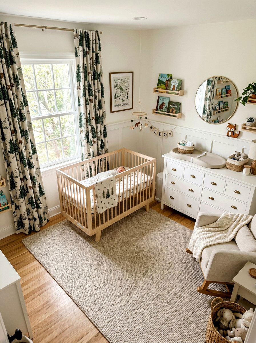 Forest Theme Curtains - 30 woodland nursery ideas
