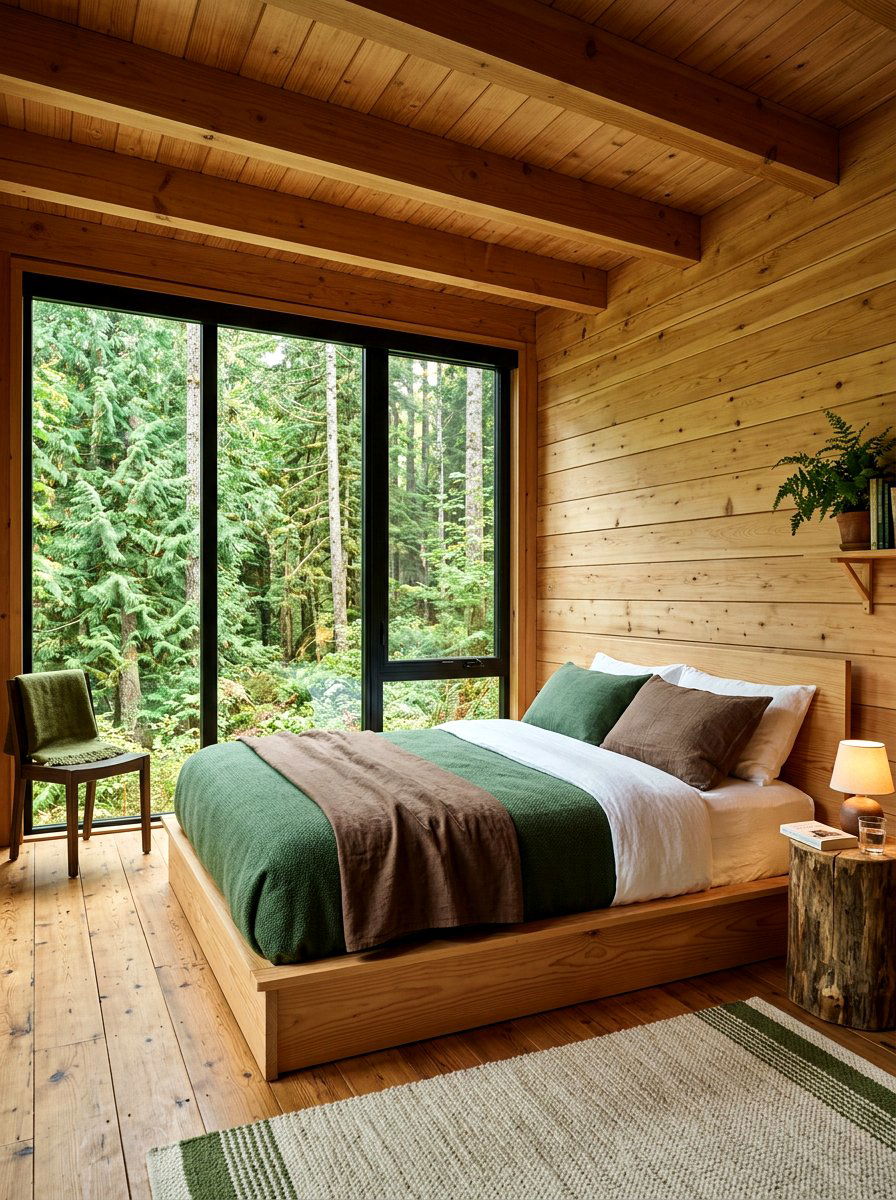 Forest View Cabin Bedroom - 30 cabin bedroom ideas