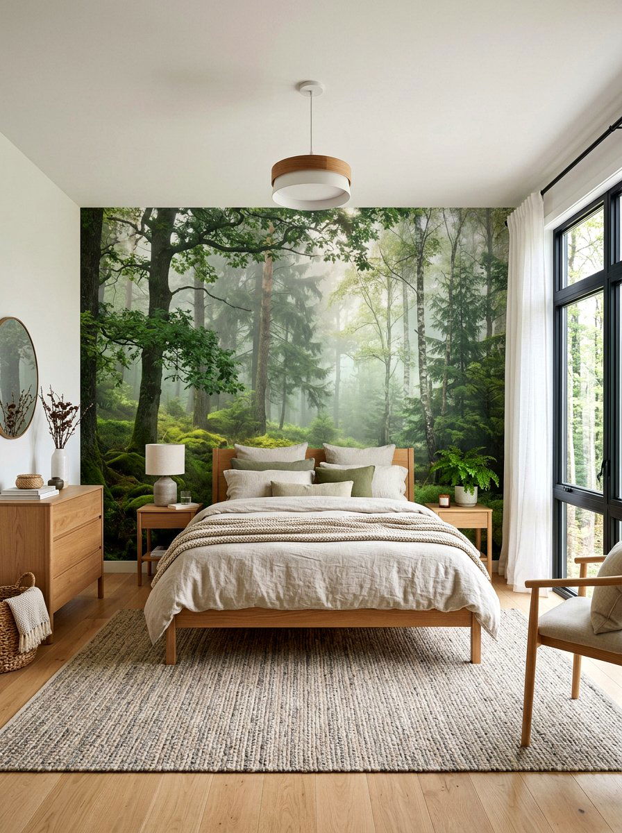 Forest Wallpaper - 30 mushroom bedroom ideas