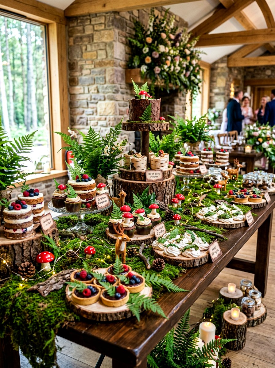 Forest Woodland Dessert Table - 30 dessert station aesthetic ideas