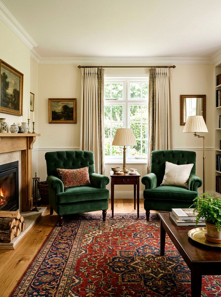 Forest green living room furniture - 30 green living room ideas