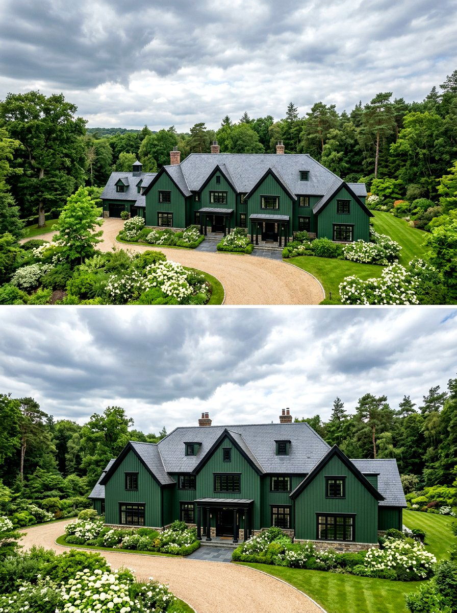 Forest green siding - 30 house siding color ideas