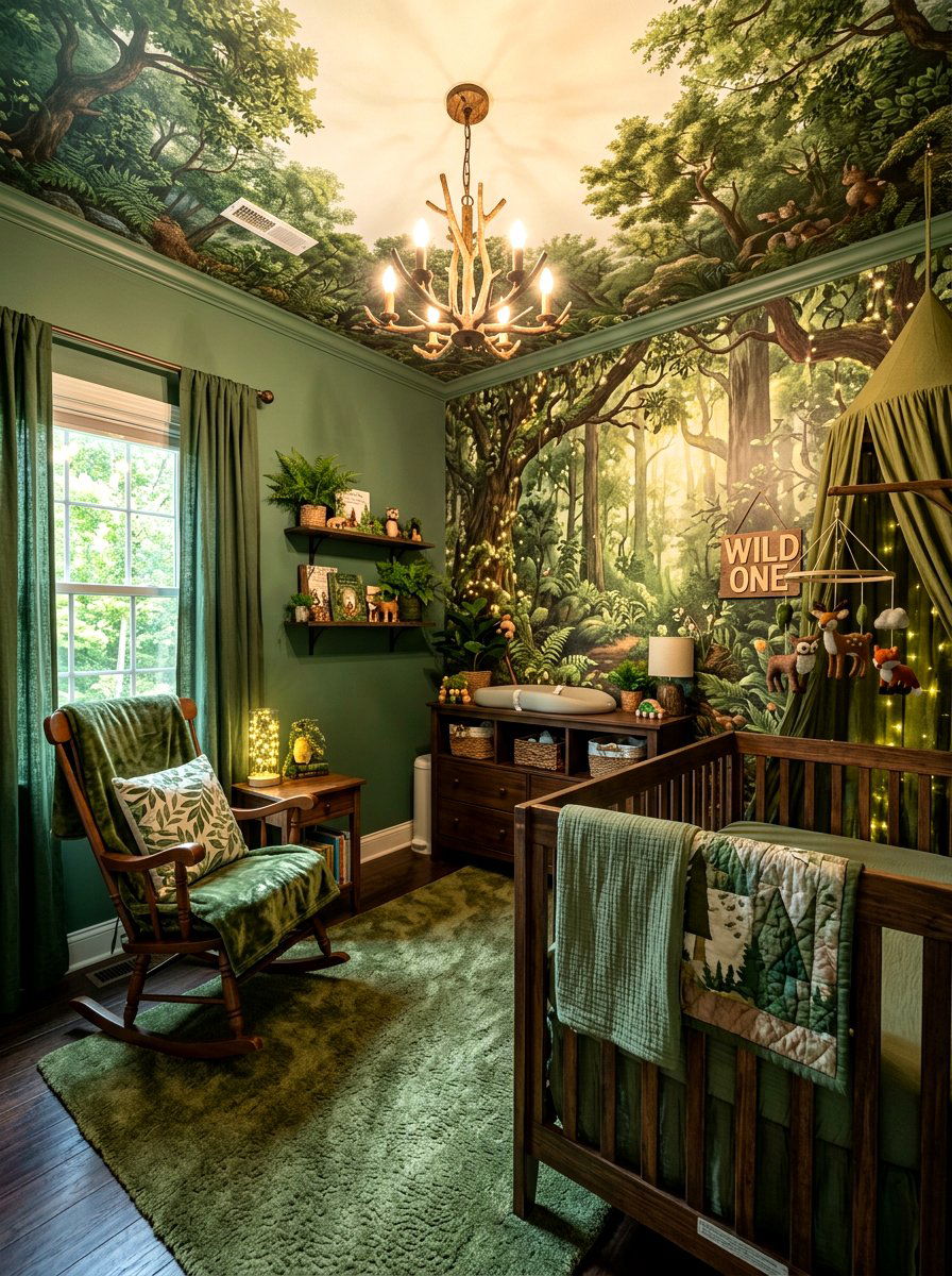 Forest theme sage nursery - 30 soft sage nursery ideas
