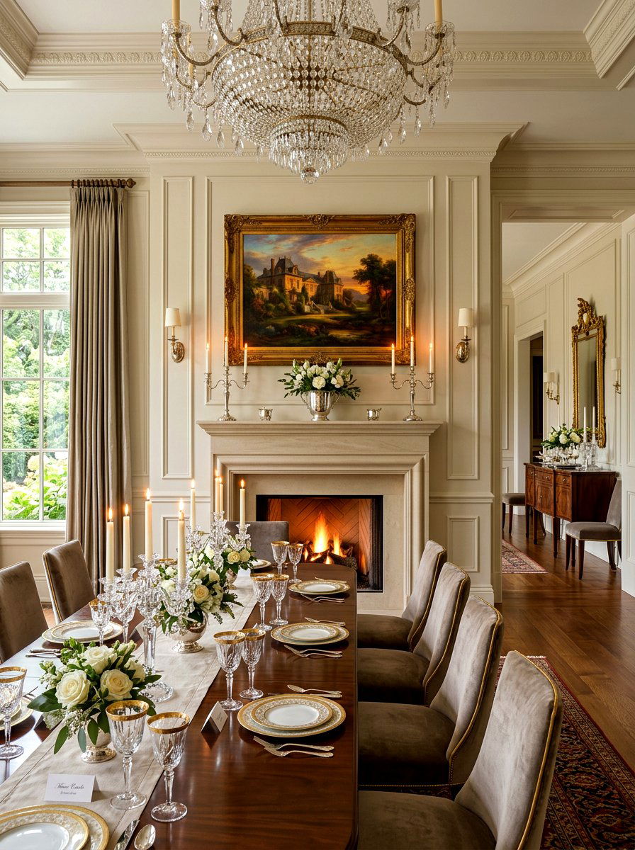 Formal Dining Room Fireplace - 30 traditional fireplace mantel ideas