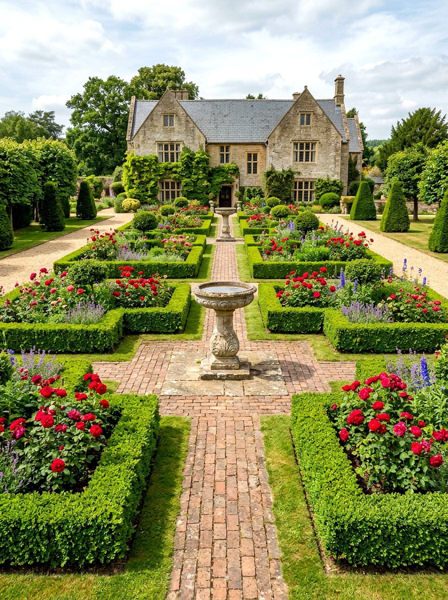 Formal English Garden - 30 front garden ideas