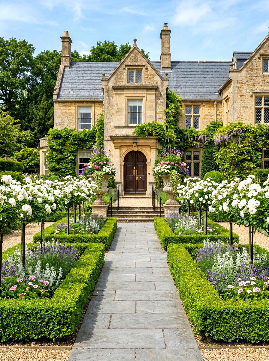 Formal Entrance Parterre - 30 parterre garden ideas