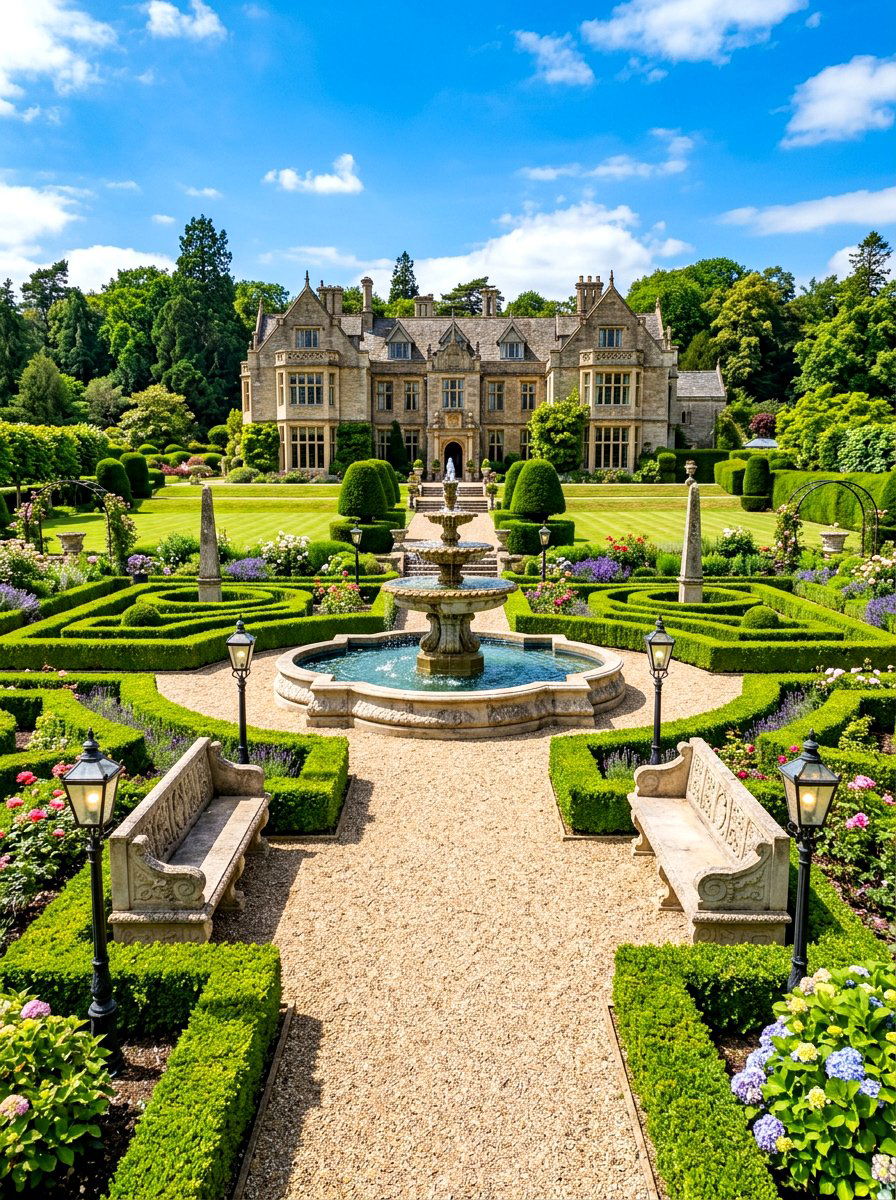 Formal Estate Garden Lounge - 30 luxury patio lounge ideas