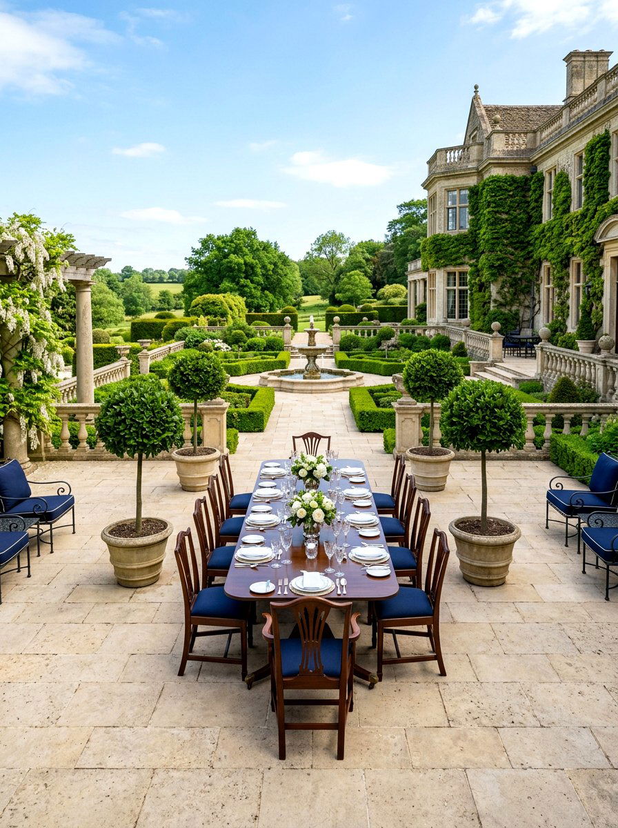 Formal Estate Patio - 30 patio dining ideas