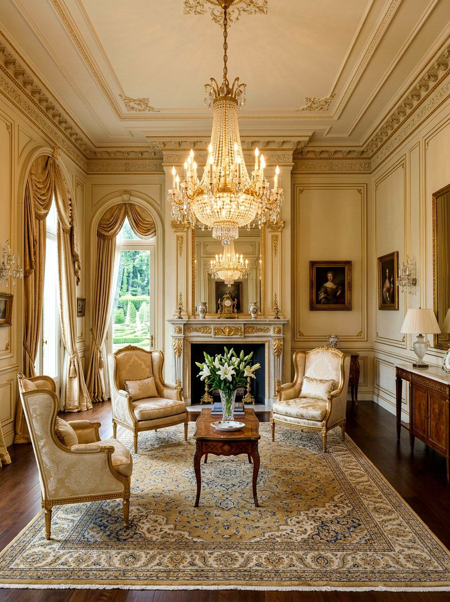 Formal European Living Room - 30 European villa living room ideas
