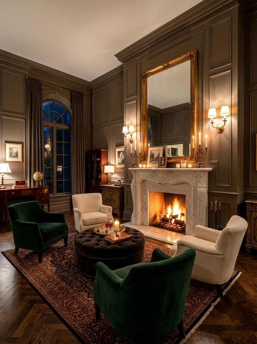 Formal Fireplace Room - 30 parlor room ideas
