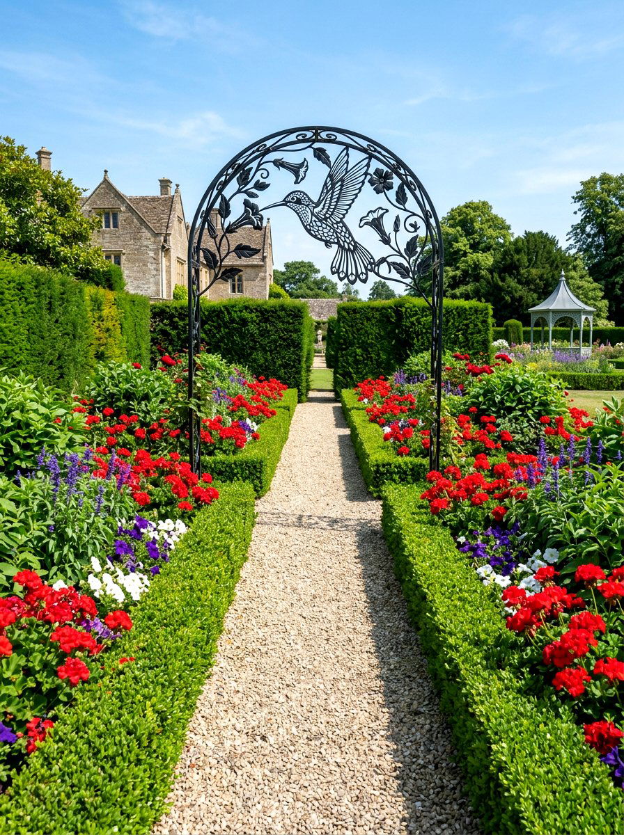 Formal Flower Border - 30 hummingbird border ideas