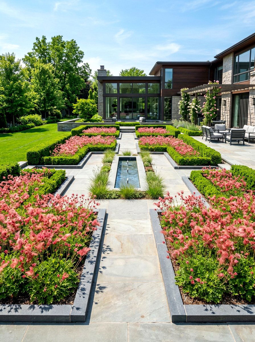 Formal Garden - 30 native wildflower backyard ideas