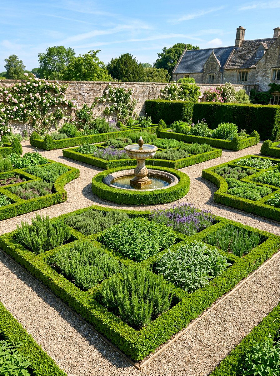 Formal Herb Garden - 30 home and garden makeover ideas