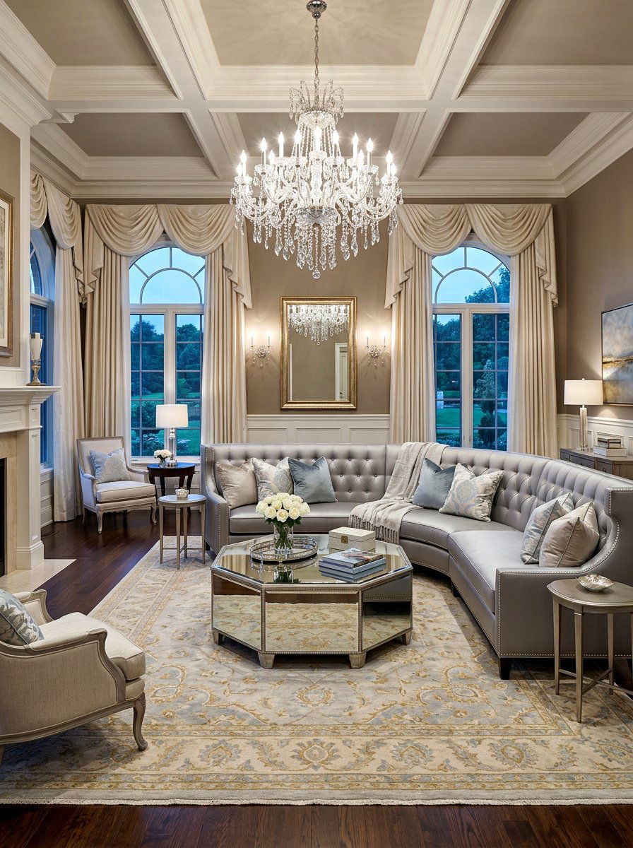 Formal Living Room Curved Sectional - 30 curved sectional living room ideas