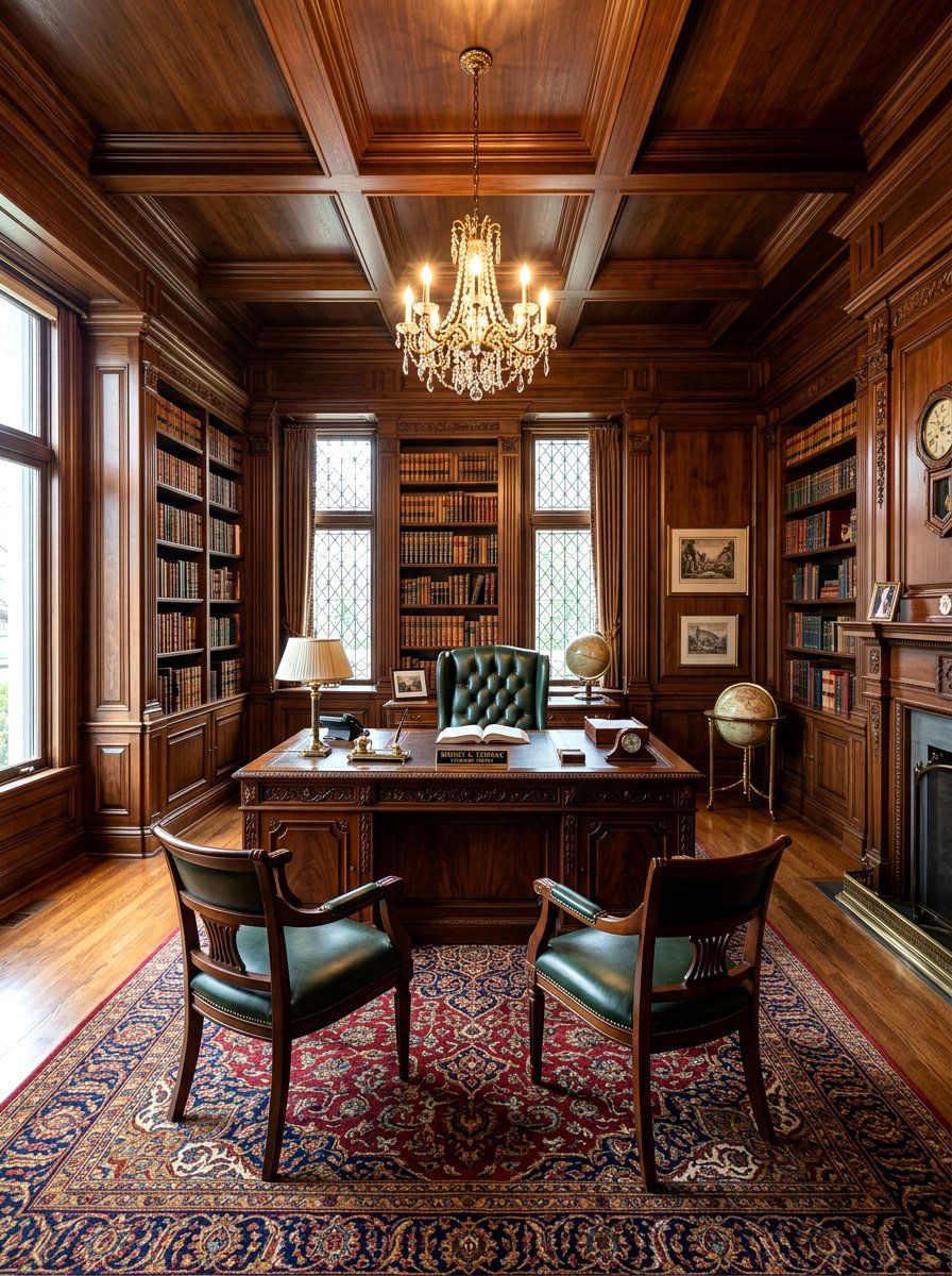 Formal Paneled Office Library - 30 office library combo ideas