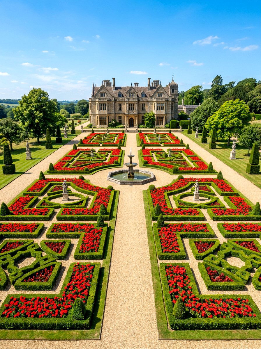 Formal Parterre Garden - 30 flower garden ideas