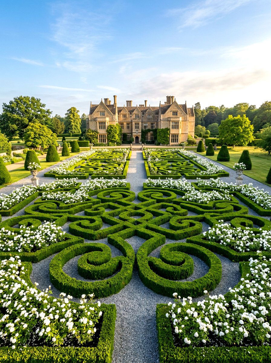 Formal Parterre - 30 boxwood garden ideas