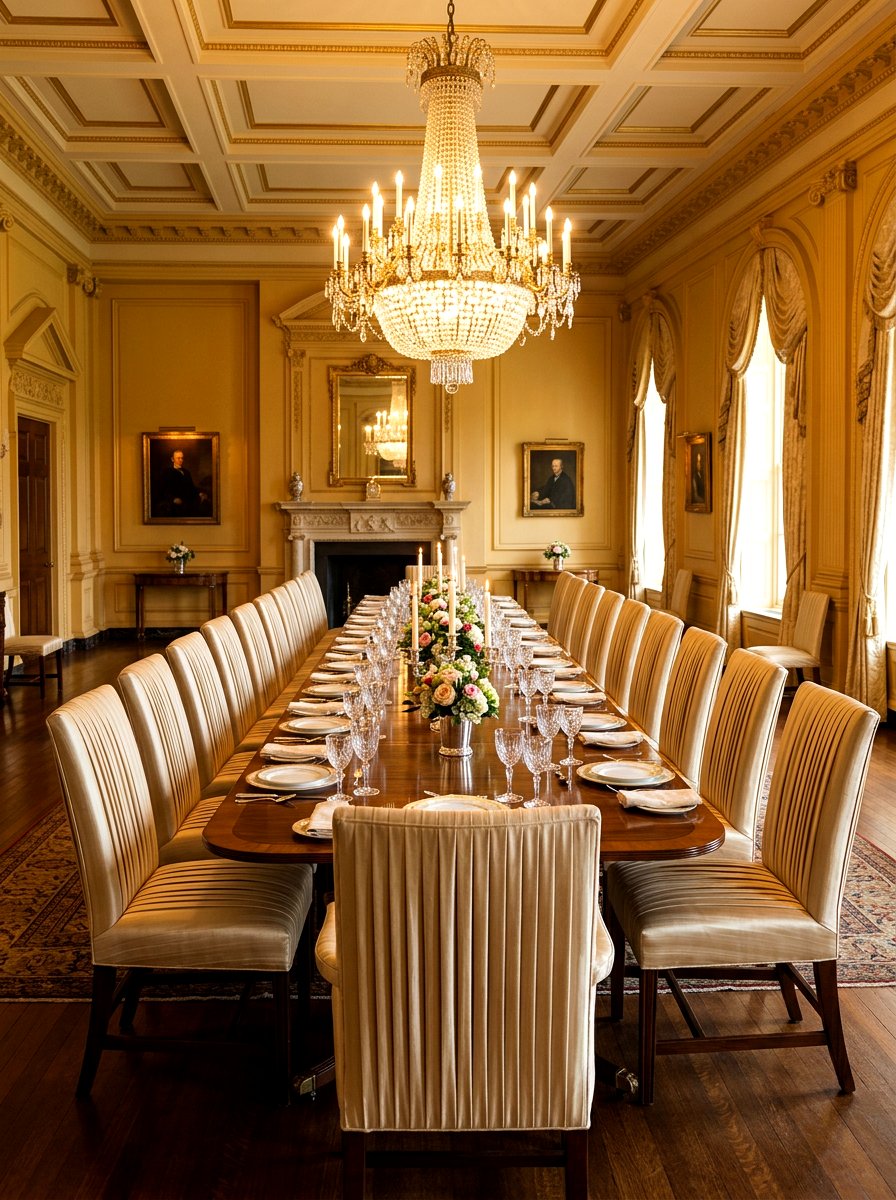 Formal Pleated Dining Chair - 30 skirted dining chair ideas