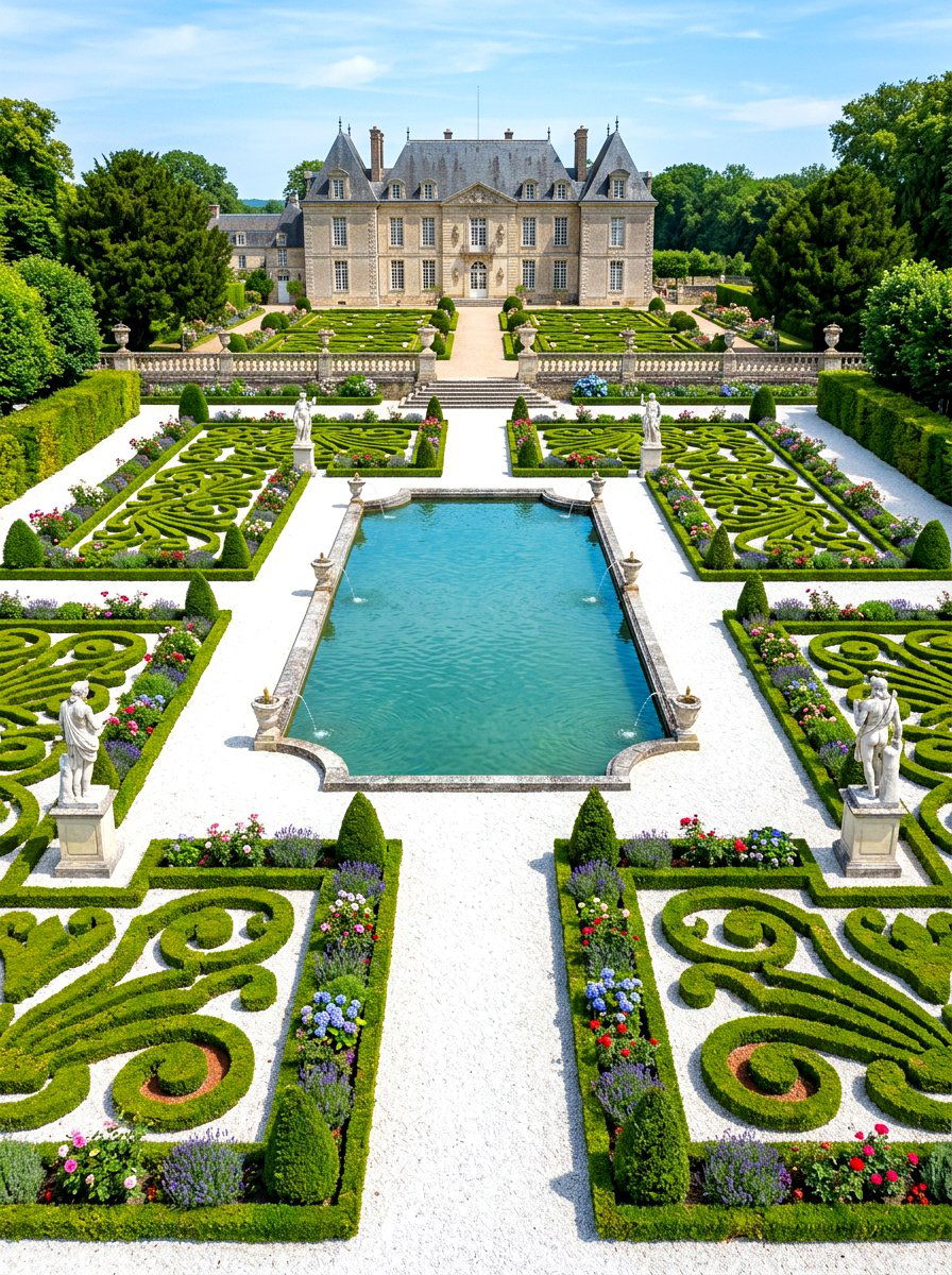 Formal Pool Landscape - 30 pool garden ideas