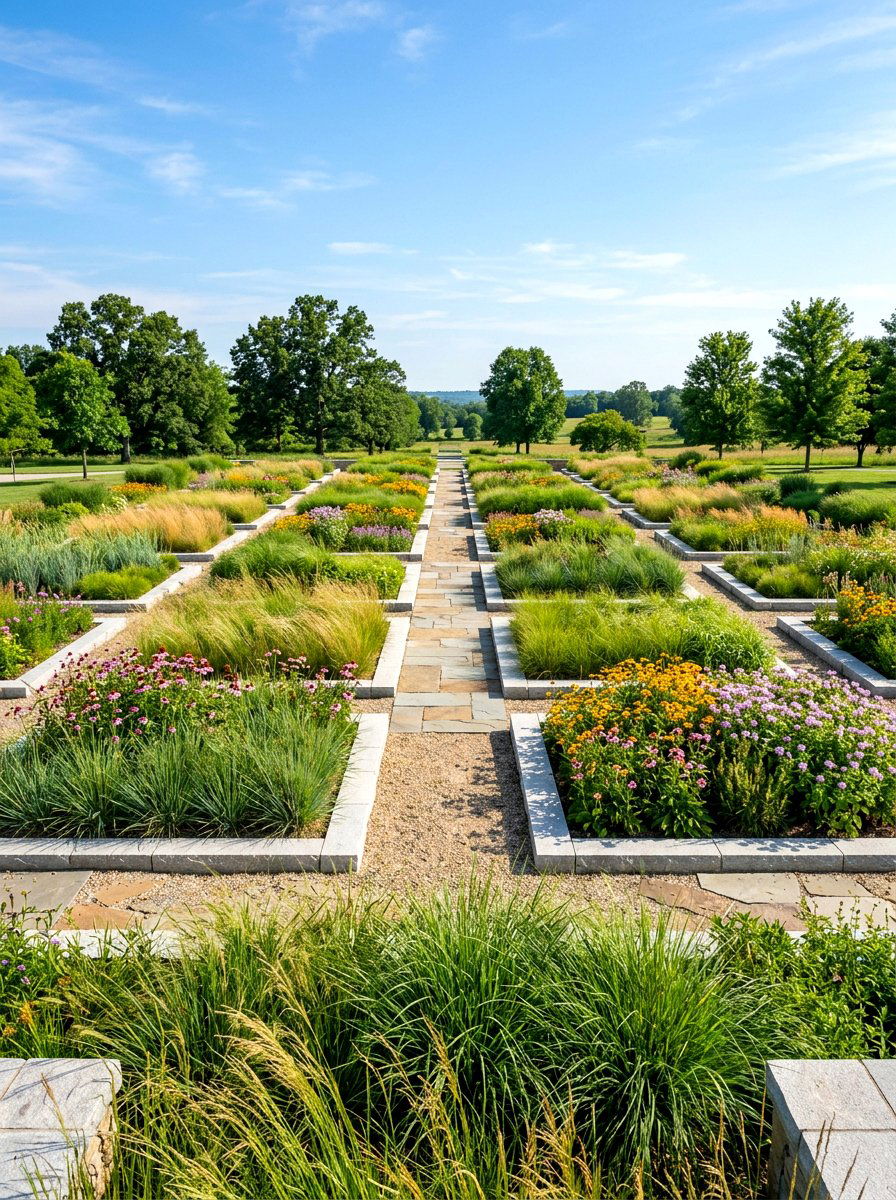 Formal Prairie Style Landscape - 30 prairie front yard landscaping ideas