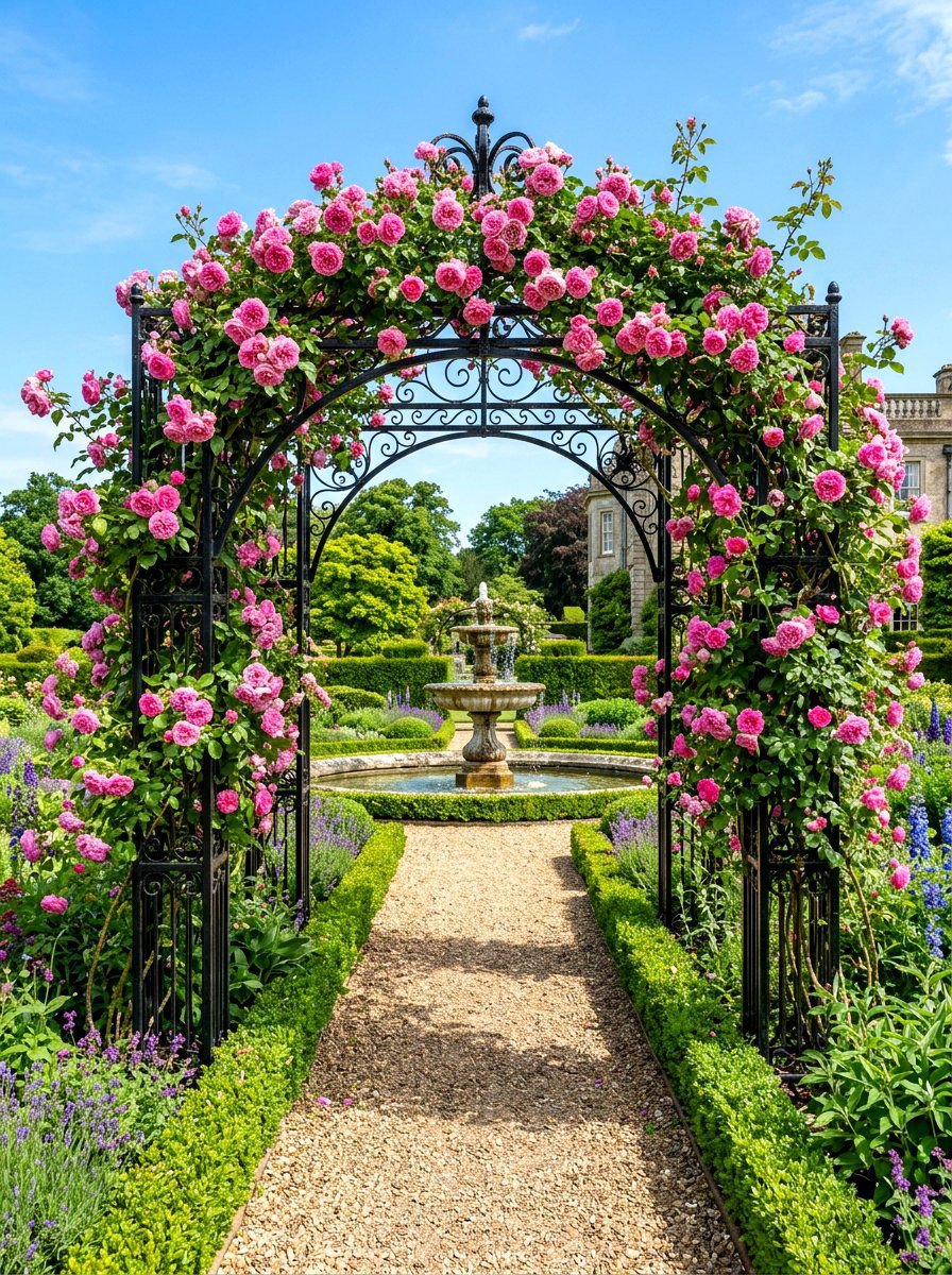 Formal Rose Arch - 30 formal garden ideas